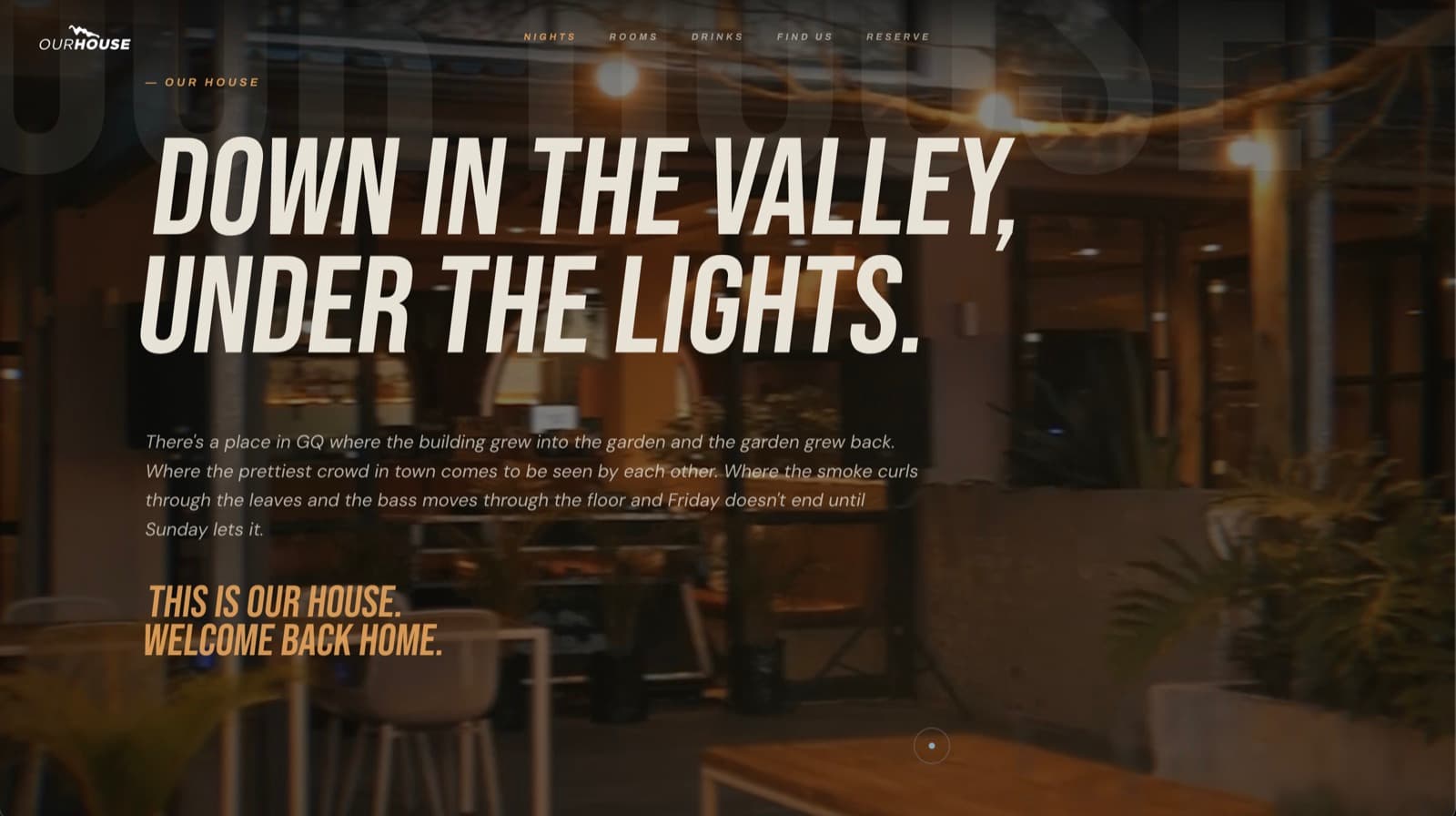 Our House editorial section — ‘Down in the valley, under the lights’